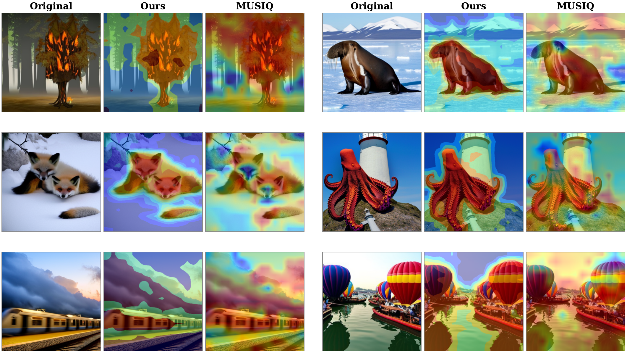 Mask comparison with MUSIQ
