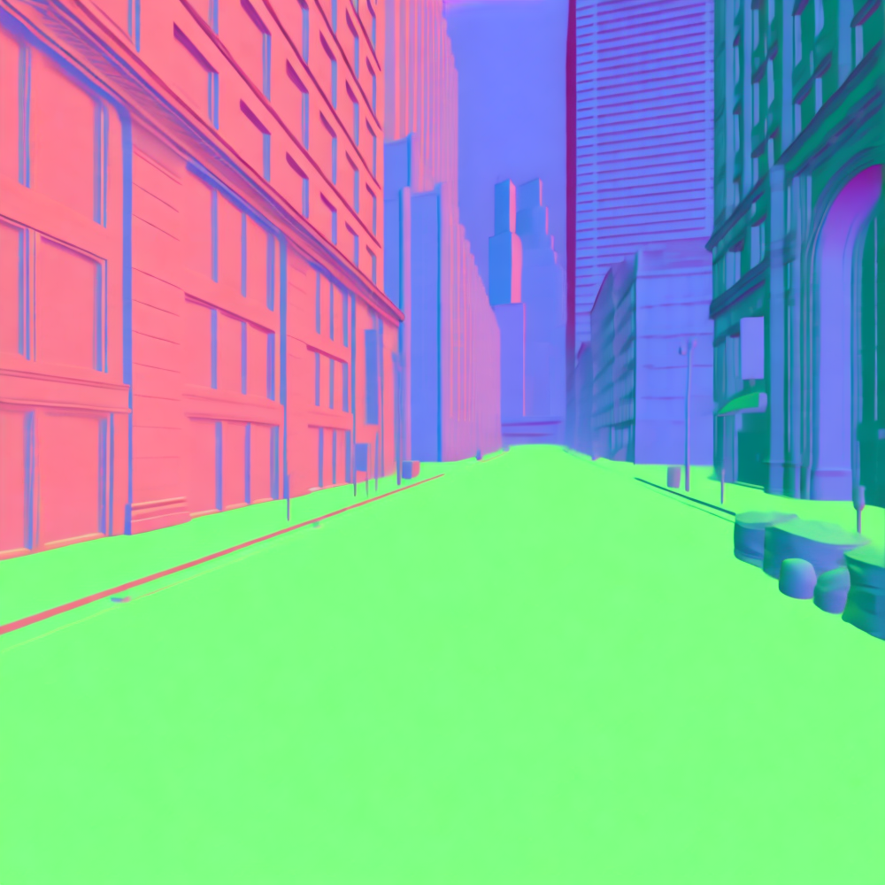 Inverse rendering example MatrixCity test5 - Normal