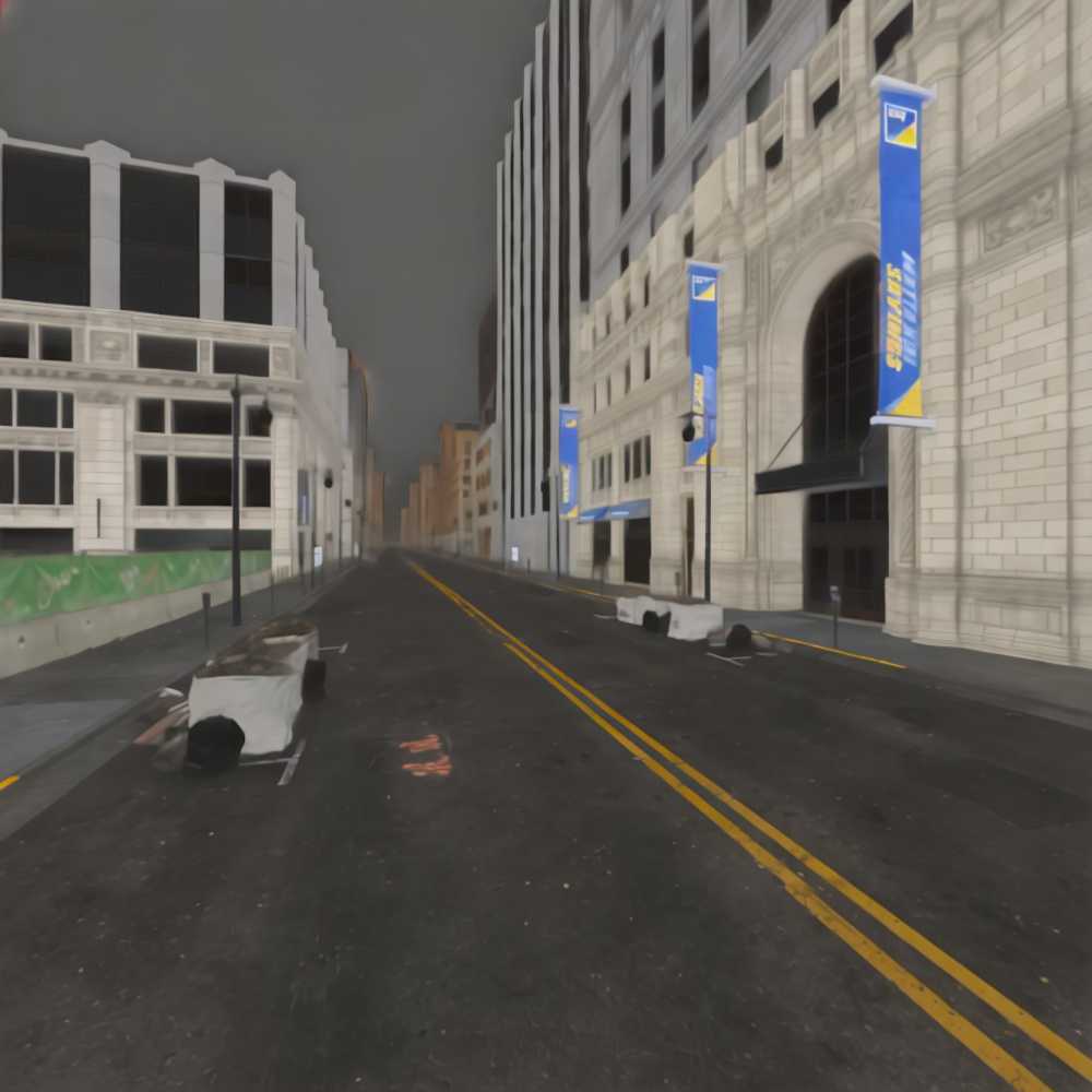 Inverse rendering example MatrixCity test7 - Albedo