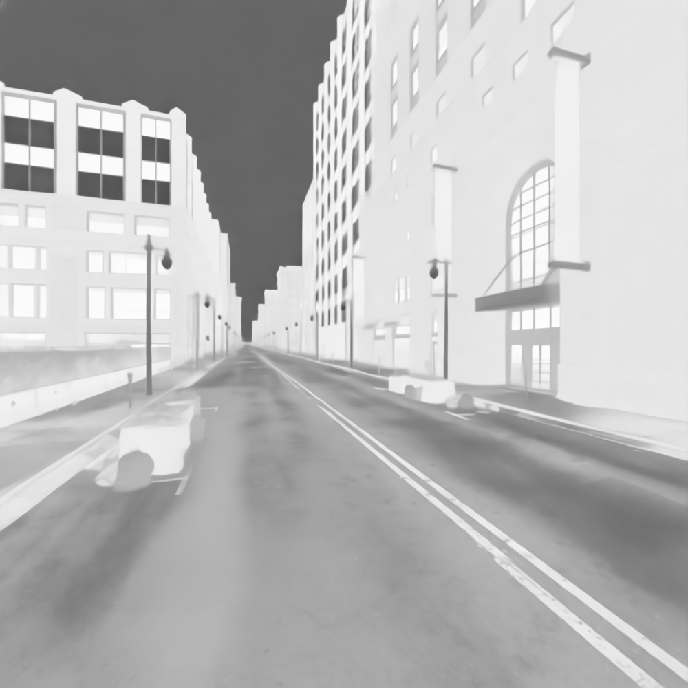 Inverse rendering example MatrixCity test7 - Roughness